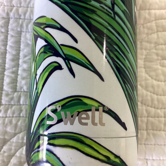 SWell Stainless Steel Insulated Water Bottle Palm Leaf Print 17 Oz - Picture 3 of 8